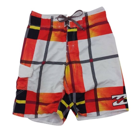 Billabong Board Shorts Tie Multi Color Polyester